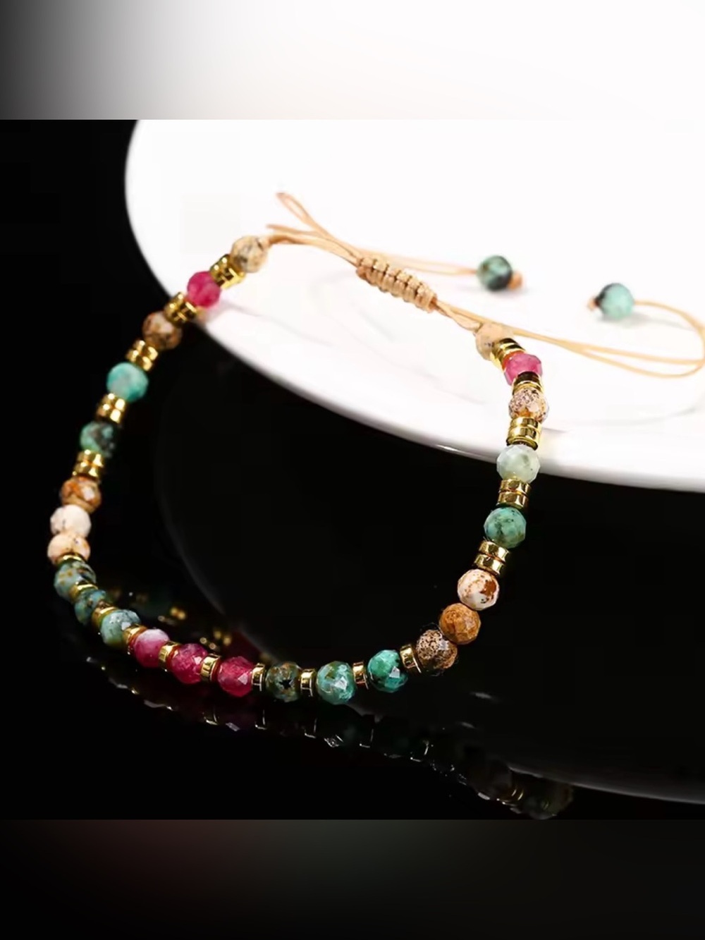 Handmade Multicolor Natural stone Bracelet - Picture 3 of 5